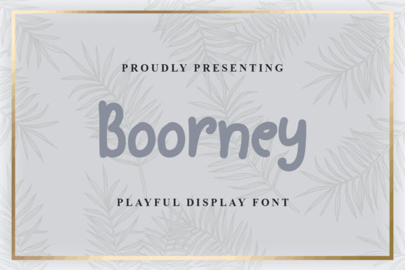 Boorney Display Font for Creative Projects