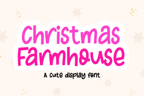 Christmas Farmhouse Display Font for Blog and Website Design