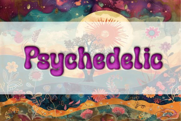 Psychedelic: A Bold Display Fonts Choice for Creative Brands